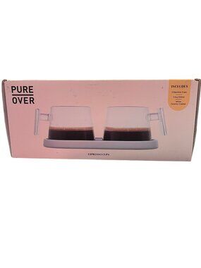 Pure Over Espresso Artisan Design Glassware Kit Cup Set